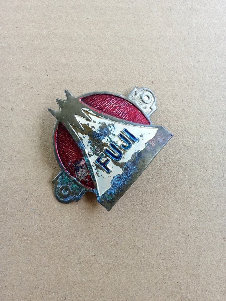 FUJI brass Head Badge Emblem For Vintage Bicycle NOS vintage_bike_store