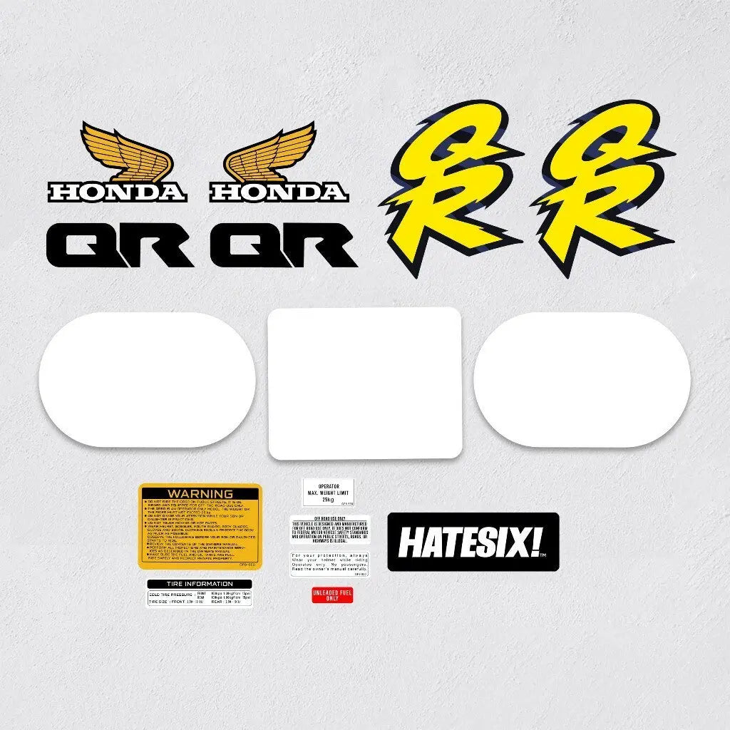 Sticker Decal QR 50 QR50R 1995 side cover tank (Free shipping) vintage_bike_store