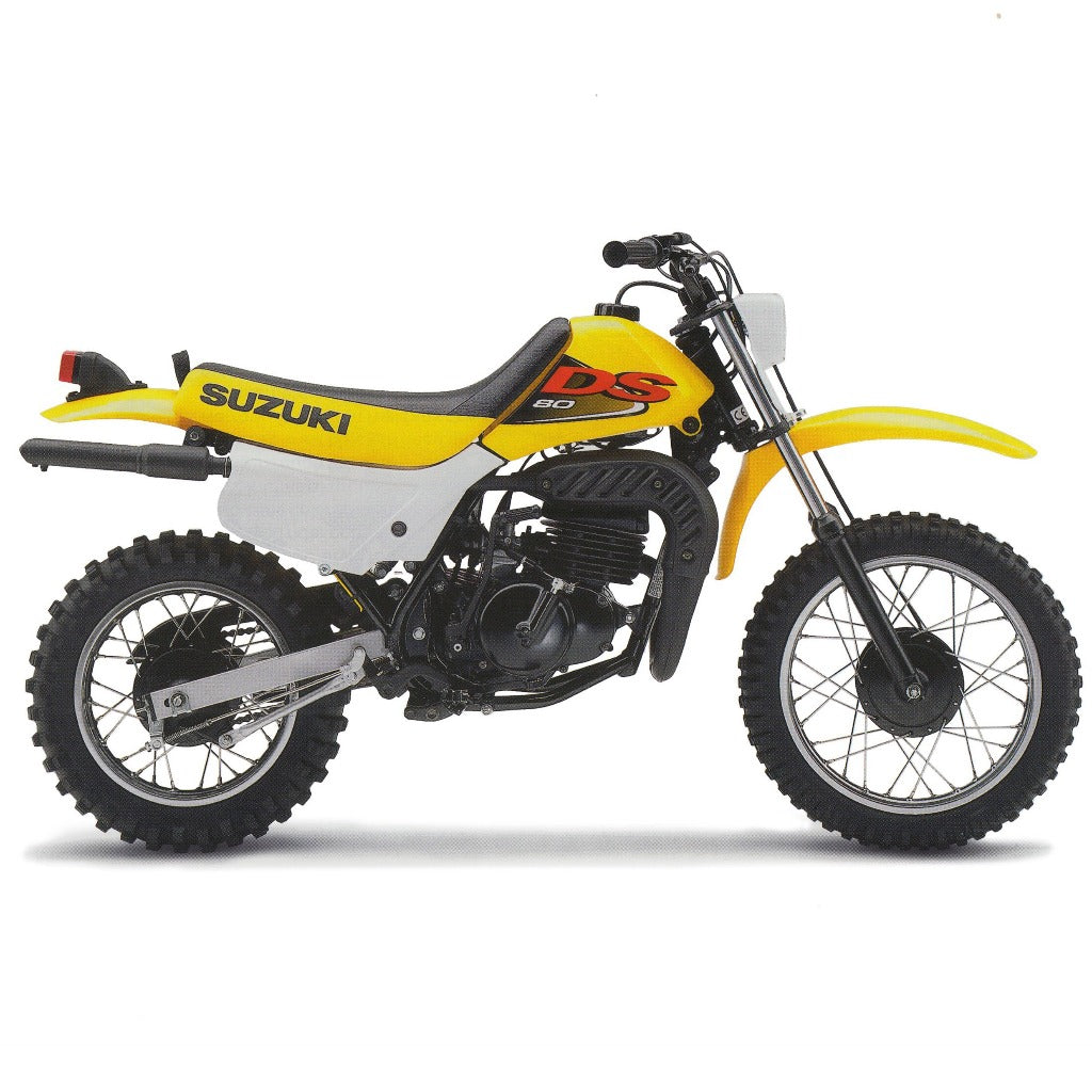 Sticker decal Suzuki dirt bike graphics DS 80 1999 Model B Side Cover Tank Sample Application -  vintage_bike_store