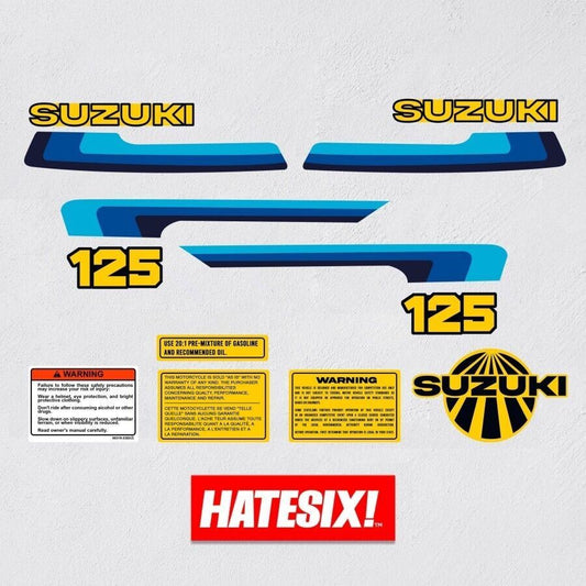 Sticker Decal RM125 RM 125 1980 side cover tank(Free shipping) vintage_bike_store