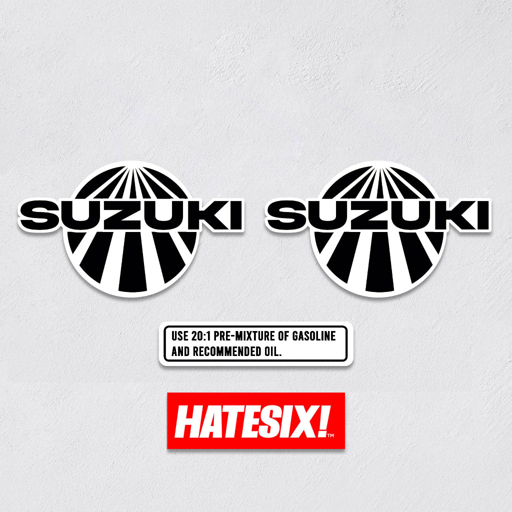 Sticker Decal Suzuki Vintage Enduro Sunrise side cover tank vintage_bike_store