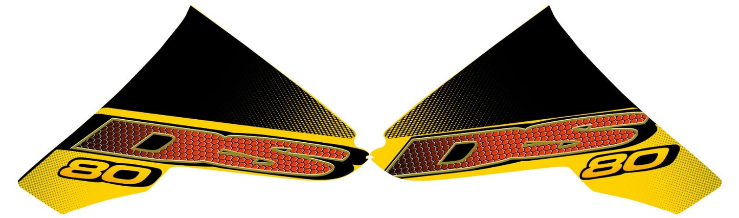 Sticker decal Suzuki dirt bike graphics DS 80 2000 Side Cover Tank – vintage_bike_store