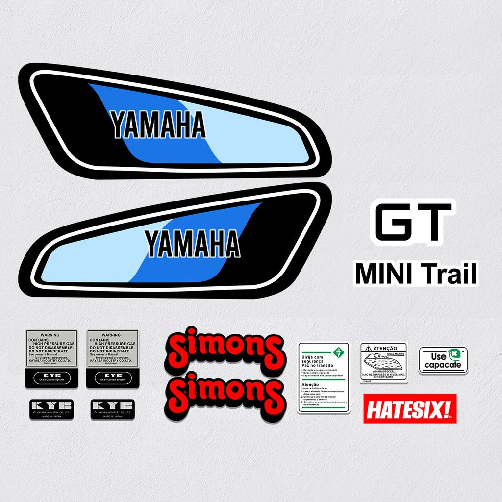 Sticker Decal GT80 GT 80 1978 Mini Trail Grey side cover tank (Free shipping) vintage_bike_store