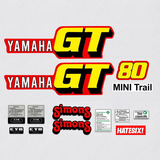 Sticker Decal GT80 GT 80 1979 Minitrail side cover tank (Free shipping) vintage_bike_store