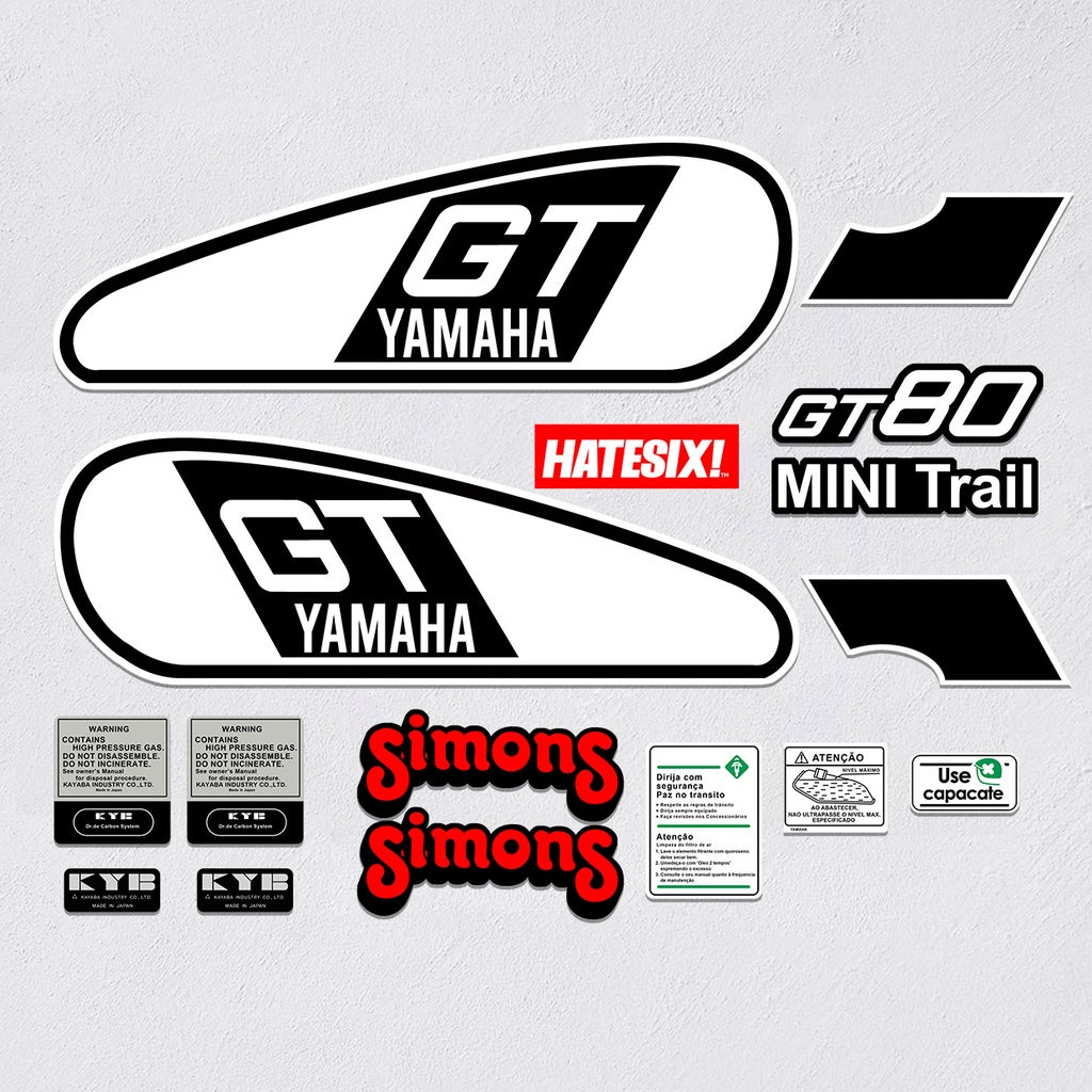 Sticker Decal GT80 GT 80 Minitrail side cover tank (Free shipping) vintage_bike_store