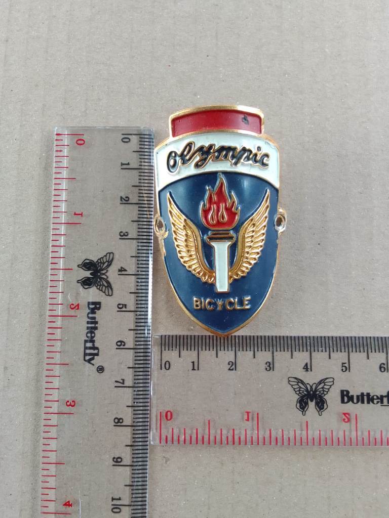 Olympic head tube badge emblem for bicycles restoration NOS vintage_bike_store