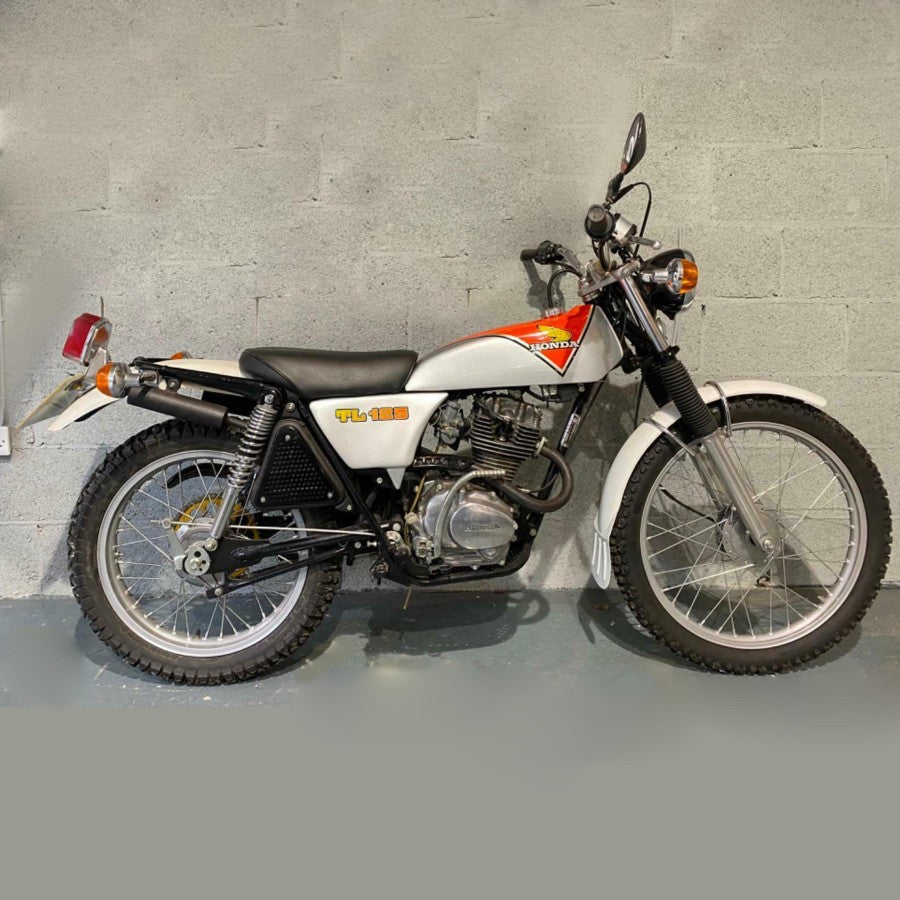 Sticker Decal TL 125 1970 red side cover tank (Free shipping) vintage_bike_store