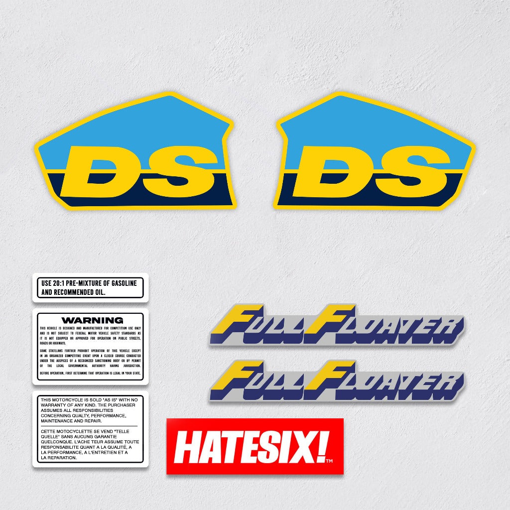 Sticker Decal DS 80 1987 side cover tank (Free shipping) vintage_bike_store