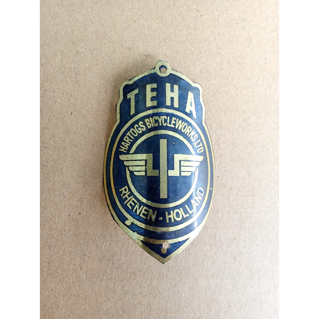 TEHA Brass Head Badge Emblem For Teha Vintage Bicycle vintage_bike_store