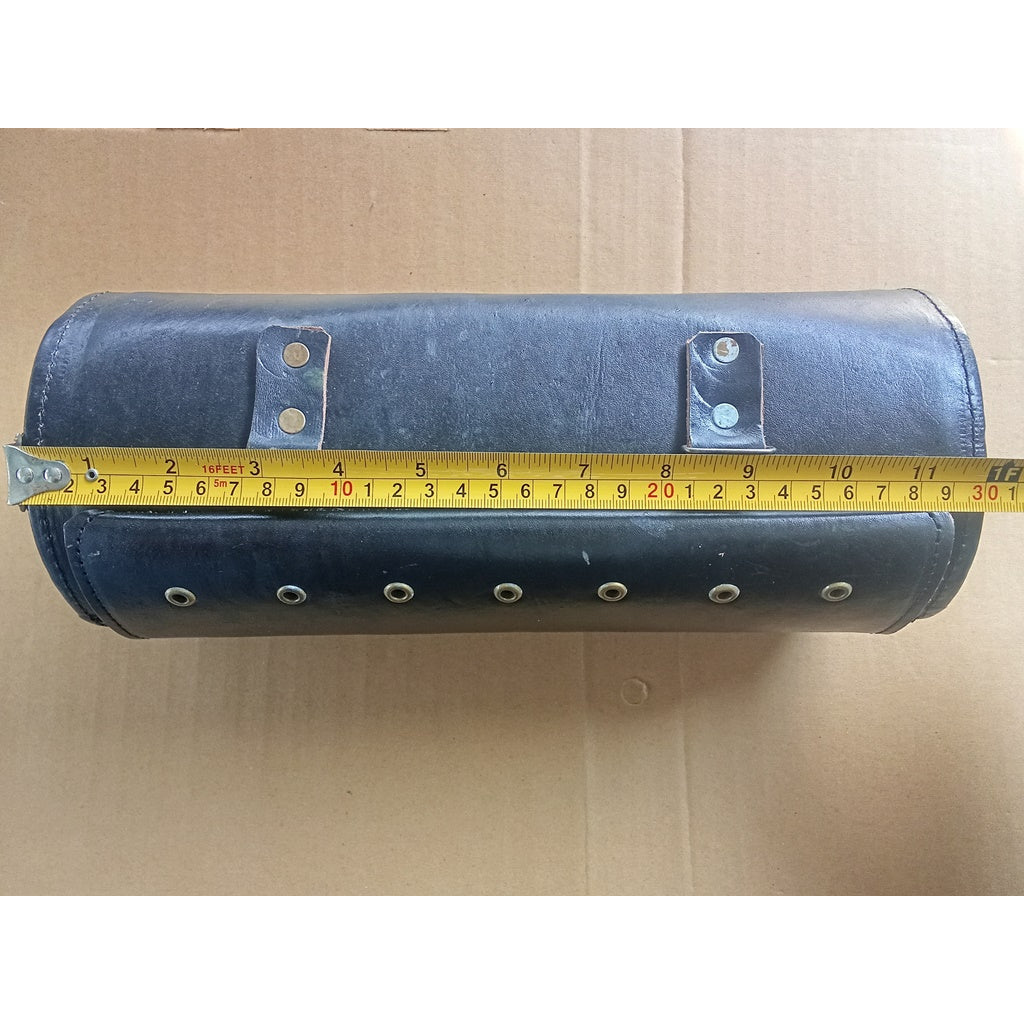 Leather bicycle bag frame bag handle bar bicycle tool bag black color 31x12.5cm (Free shipping) vintage_bike_store
