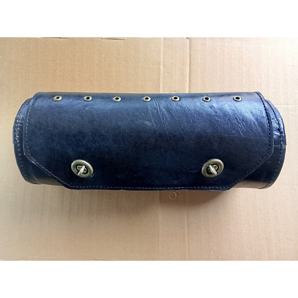 Leather bicycle bag frame bag handle bar bicycle tool bag black color 31x12.5cm (Free shipping) vintage_bike_store