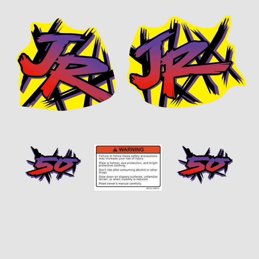 Sticker Decal JR50 JR 50 1994 Purple side cover tank (Free shipping) vintage_bike_store