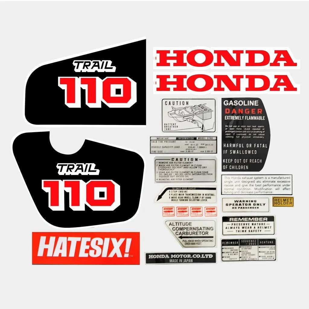 Sticker Decal CT 110 1984 Trail side cover tank (Free shipping) vintage_bike_store