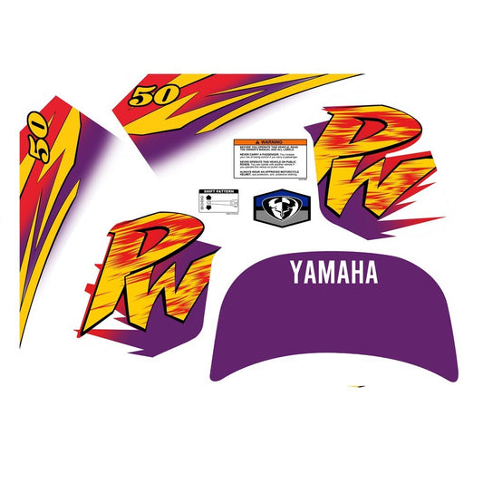 Sticker Decal PW50 Purple side cover tank (Free shipping) vintage_bike_store