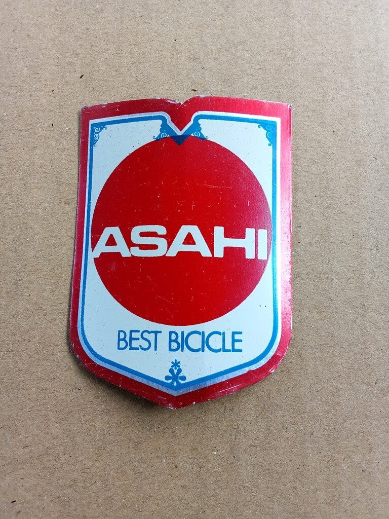 ASAHI Japan Best bicicle Head Badge Emblem Vintage Bicycle NOS vintage_bike_store