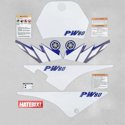 Sticker Decal PW80 PW 80 Blue side cover tank (Free shipping) vintage_bike_store