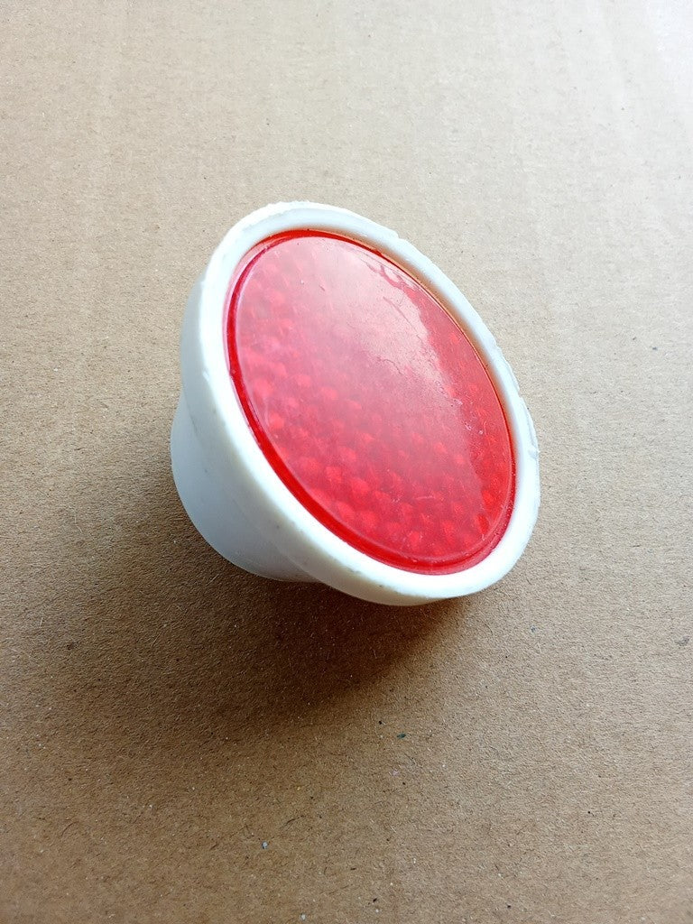 Vintage WHITE RED Bicycle reflector vintage_bike_store