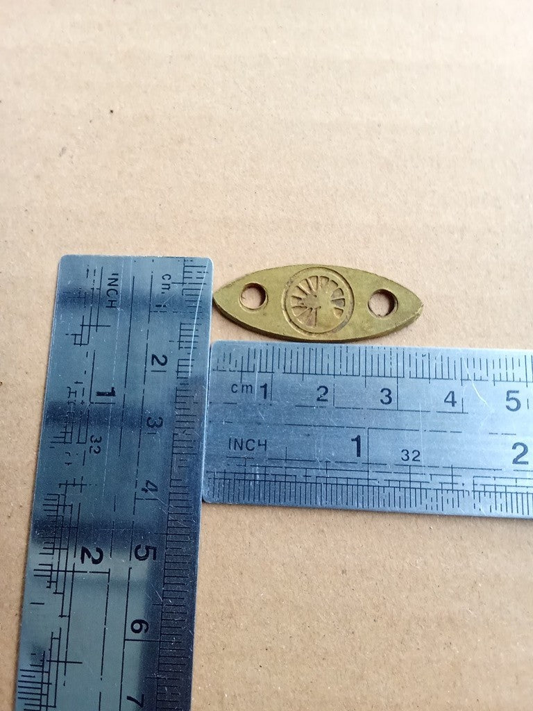 OVAL rear mudguard emblem GAZELLE brass for Gazelle vintage bicycle vintage_bike_store