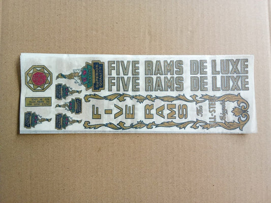 FIVE RAMS DE LUXE Transfer Decal Sticker For Vintage Bike NOS (Free shipping) vintage_bike_store