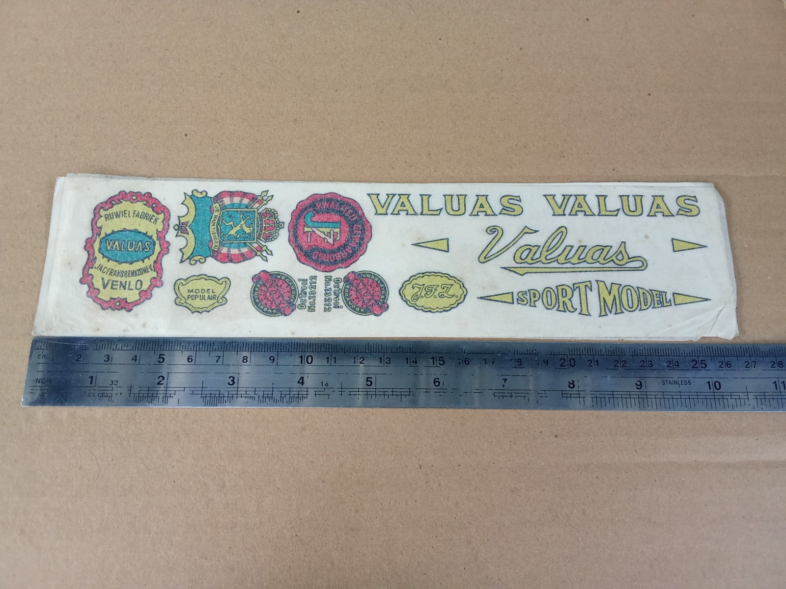 VALUAS SPORT MODEL Transfer Decal Sticker For Valuas Vintage Bike NOS (Free shipping) vintage_bike_store