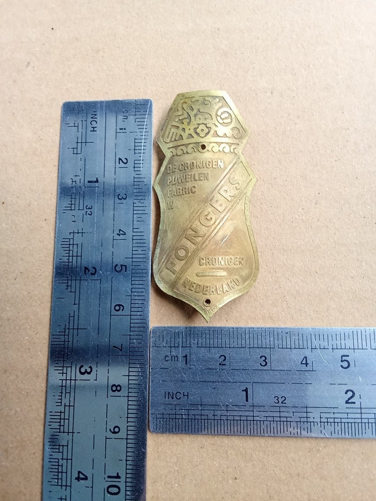 FONGERS Brass Head Badge Emblem For Fongers Vintage Bicycle vintage_bike_store