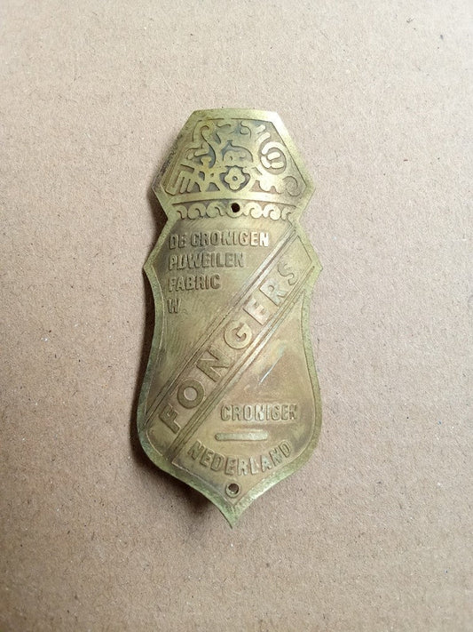 FONGERS Brass Head Badge Emblem For Fongers Vintage Bicycle vintage_bike_store
