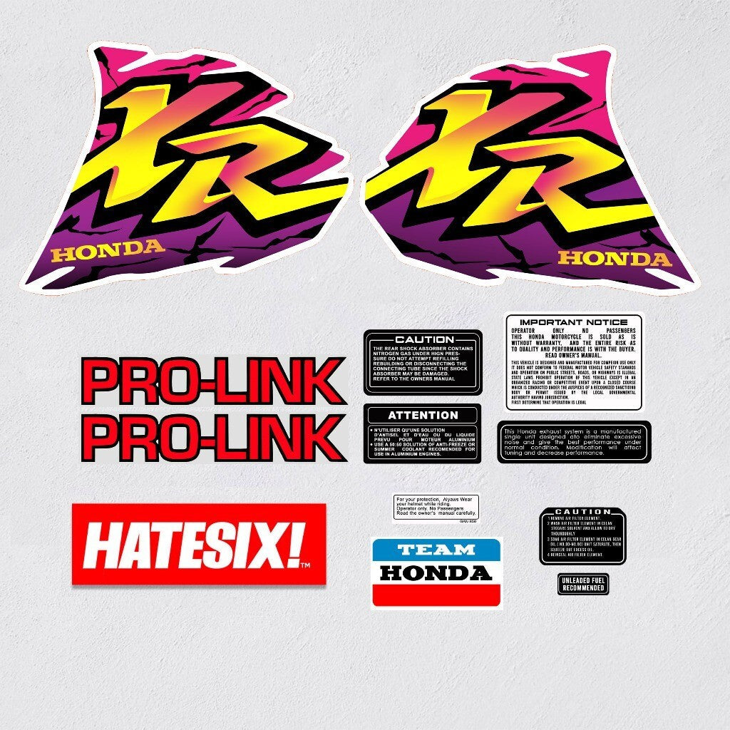 Sticker Decal XR 1996 Purple side cover tank (Free shipping) vintage_bike_store