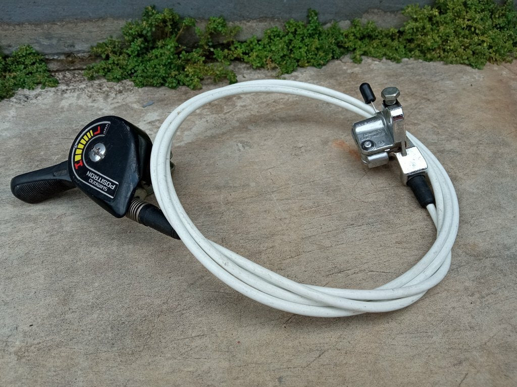 Shifter SHIMANO POSITRON 3 Speed 164cm cable length white color cable bicycle vintage_bike_store
