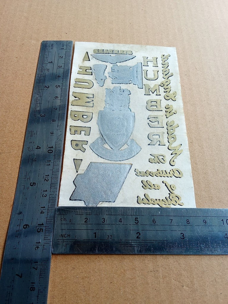 HUMBER Transfer Decal Sticker For Humber Vintage Bicycle NOS (Free shipping) vintage_bike_store