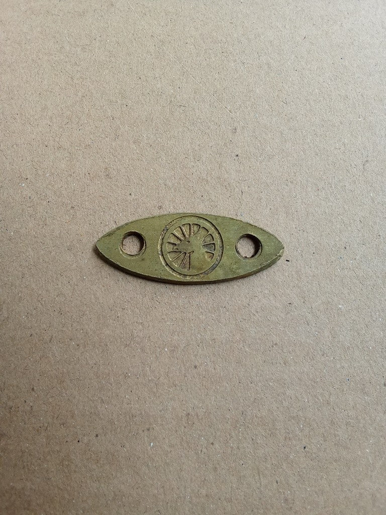 OVAL rear mudguard emblem GAZELLE brass for Gazelle vintage bicycle vintage_bike_store