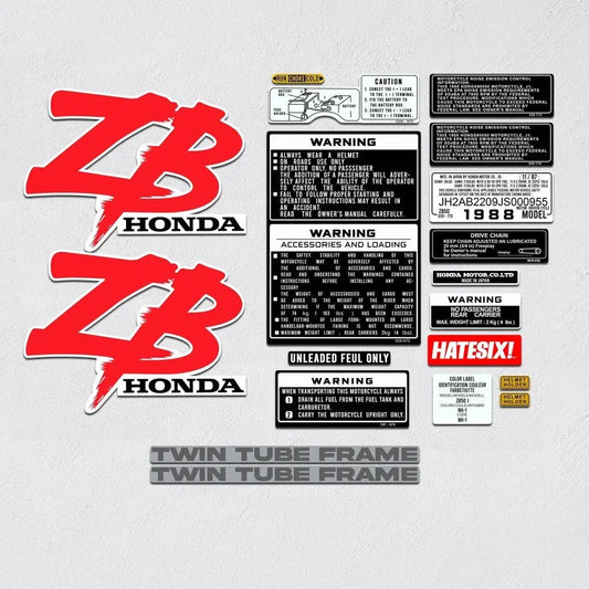 Sticker Decal Z50 ZB White side cover tank (Free shipping) vintage_bike_store