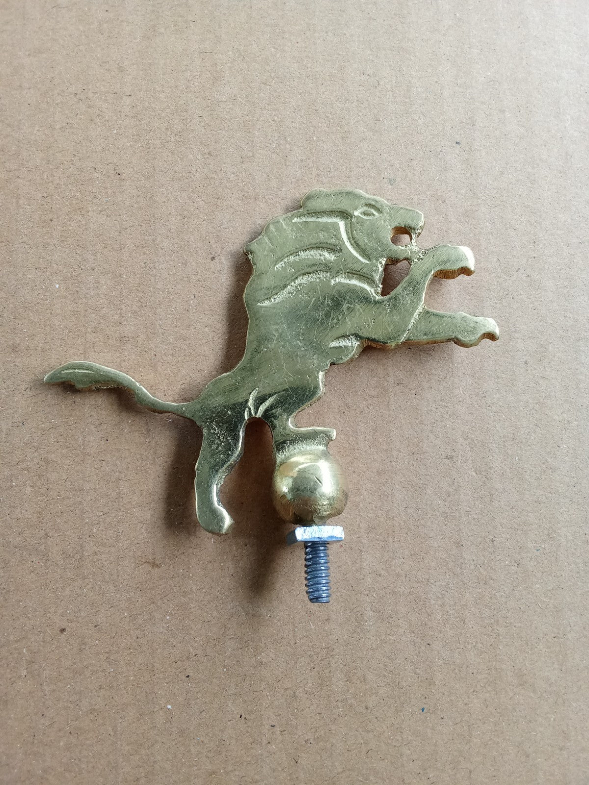 PHILLIPS Lion Bicycle Motorbike Front Mudguard Emblem Badge Brass (Free shipping) vintage_bike_store