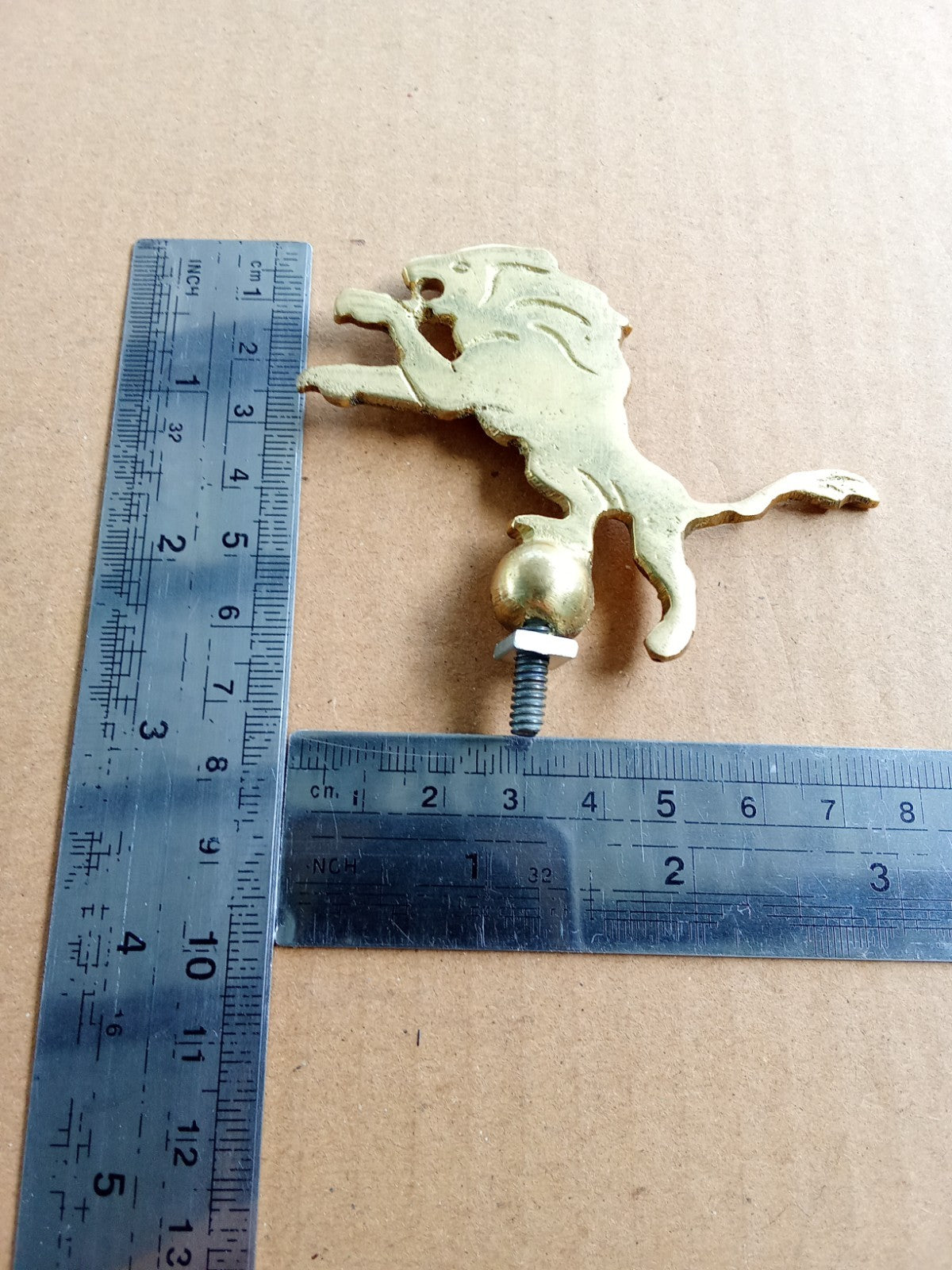 PHILLIPS Lion Bicycle Motorbike Front Mudguard Emblem Badge Brass (Free shipping) vintage_bike_store