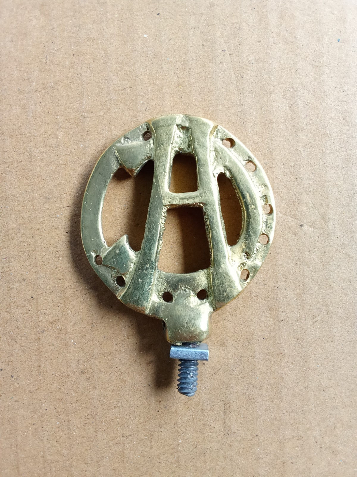 Hercules brass front mudguard bicycle emblem vintage_bike_store