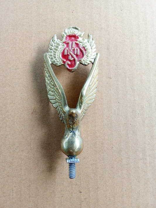KING EAGLE Brass Bicycle Motorcycle Front Mudguard Emblem Badge vintage_bike_store
