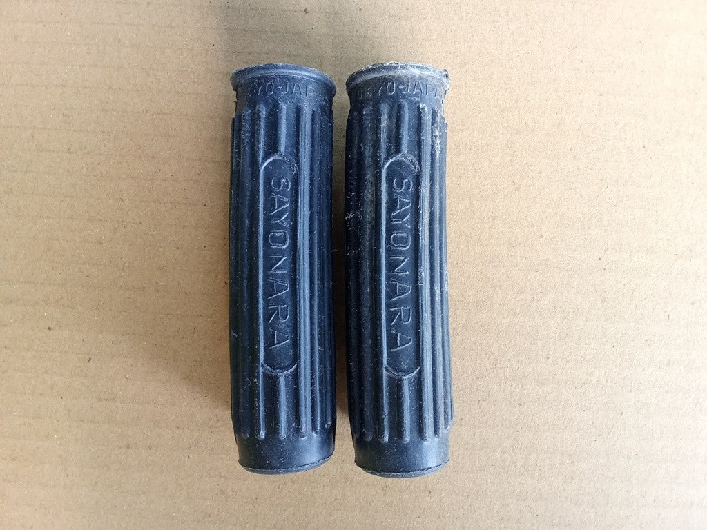 1 Pair Tricycle Mini Bicycle Handlebar Grips SAYONARA Black Color 3.7" length (Free shipping) vintage_bike_store