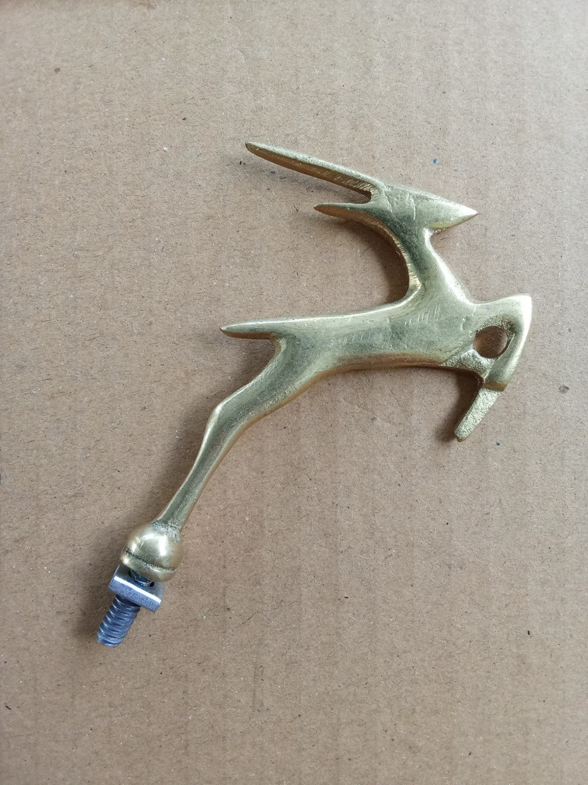 GAZELLE Fat Bicycle and Motorbike Front Mudguard Emblem Badge Brass vintage_bike_store
