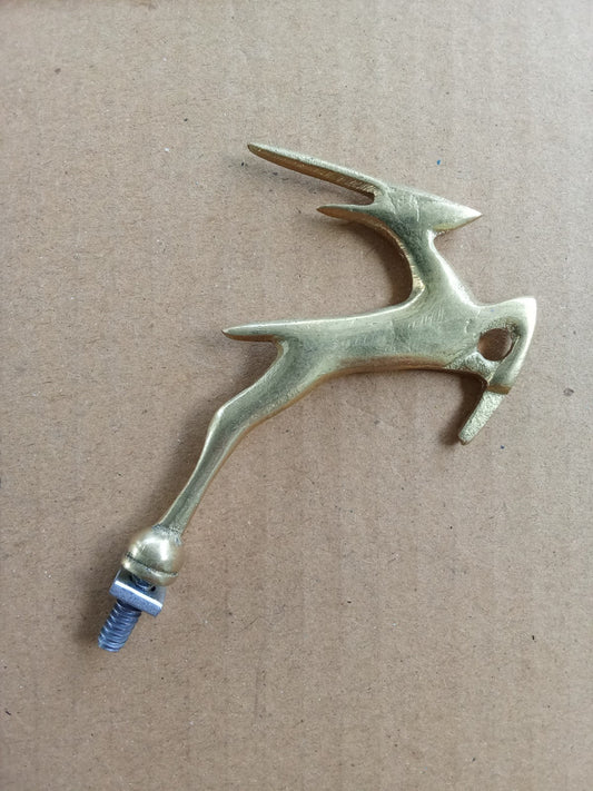 GAZELLE Fat Bicycle and Motorbike Front Mudguard Emblem Badge Brass vintage_bike_store