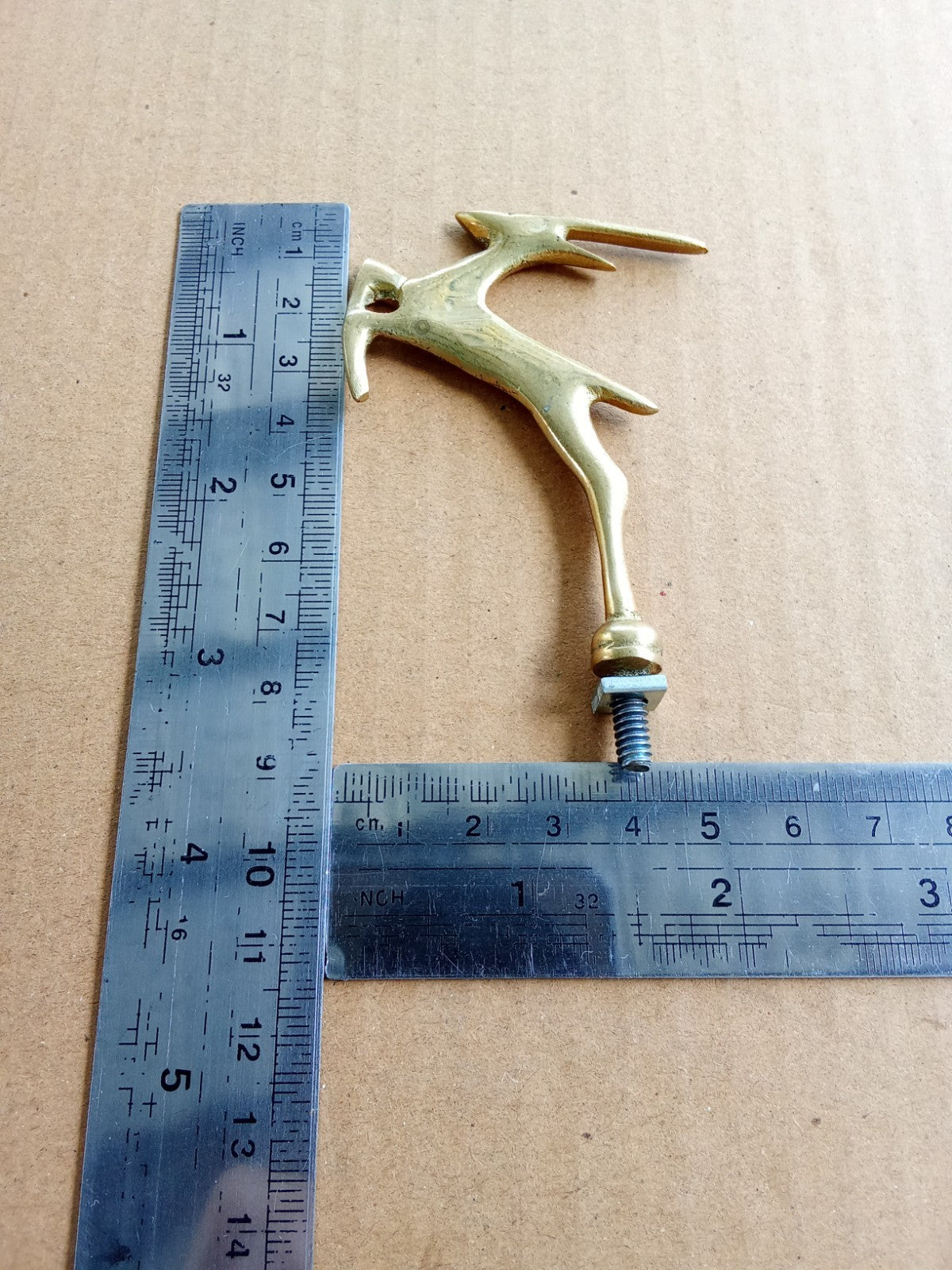GAZELLE Fat Bicycle and Motorbike Front Mudguard Emblem Badge Brass vintage_bike_store