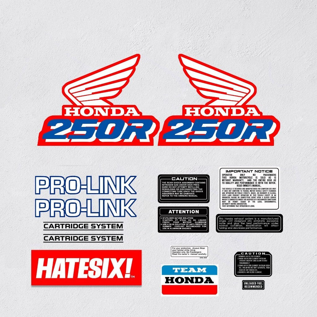 Sticker Decal XR250 1990 side cover tank (Free shipping) vintage_bike_store