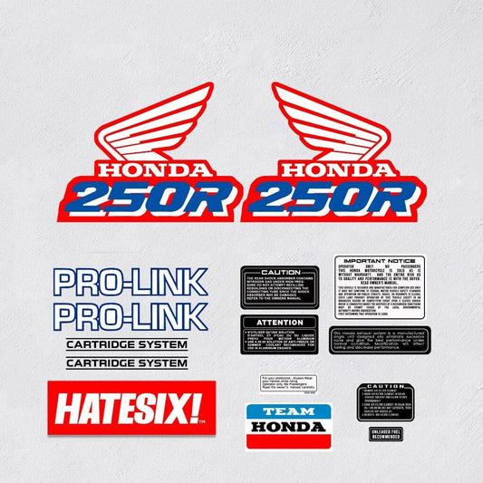Sticker Decal XR250 1990 side cover tank (Free shipping) vintage_bike_store