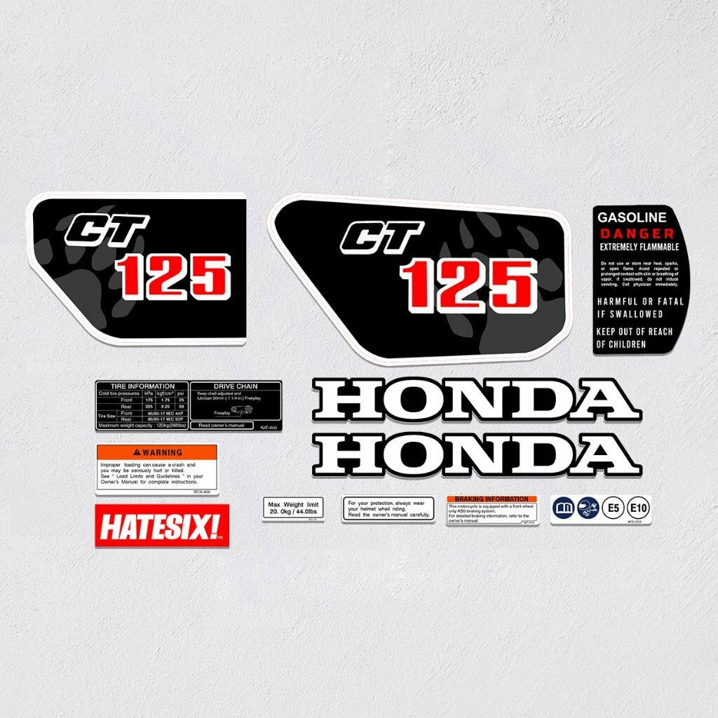 Sticker Decal CT 125 CT Hunter Cub 2023 side cover tank (Free shipping) vintage_bike_store