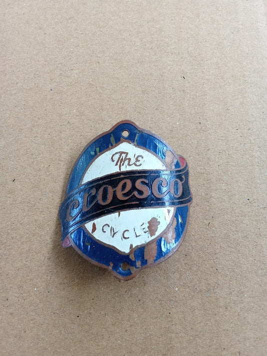 THE CROESCO CYCLE Emblem Head Badge For Croesco Vintage Bicycle NOS vintage_bike_store