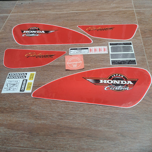Sticker Decal CM 125 Red side cover tank (Free shipping) vintage_bike_store