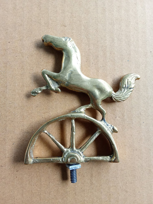 HORSE Stallion Bicycle Motorcycle Front Mudguard Emblem Badge Brass (Free shipping) vintage_bike_store