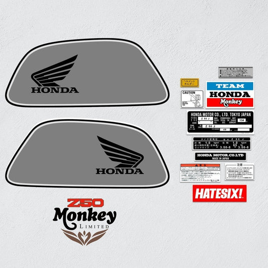 Sticker Decal monkey Z50 Special Edition Grey 2012 side fuel cover tank (Free shipping) vintage_bike_store