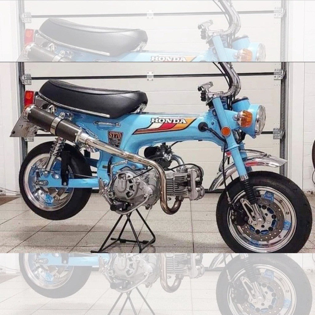 Sticker Decal ST70 Blue side cover tank (Free shipping) vintage_bike_store