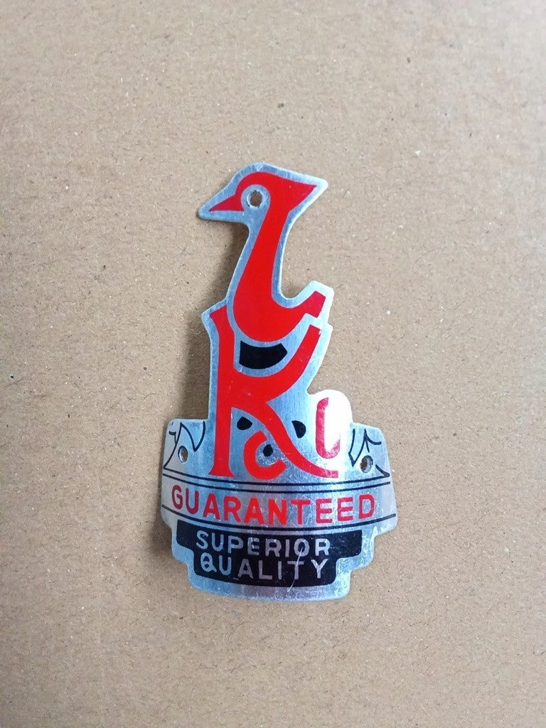 SIM KING LEFT Emblem Head Badge For Sim King Vintage Bicycle NOS vintage_bike_store