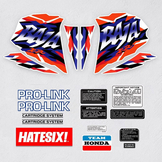 Sticker Decal XLR BAJA XR BAJA 250 1995 side cover tank (Free shipping) vintage_bike_store