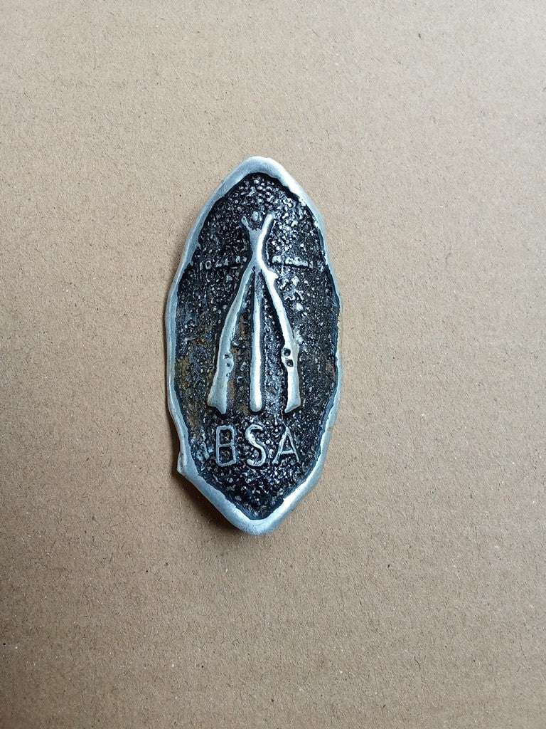 BSA BLACK Emblem Aluminum Head Badge For BSA Vintage Bicycle NOS vintage_bike_store